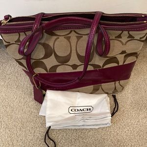 Coach tote with dust bag